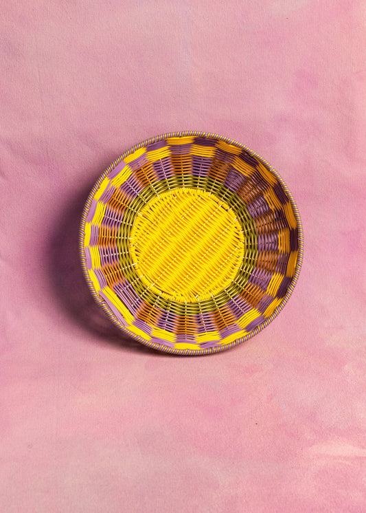 Maegen Woven Bowl - Yellow/Lilac