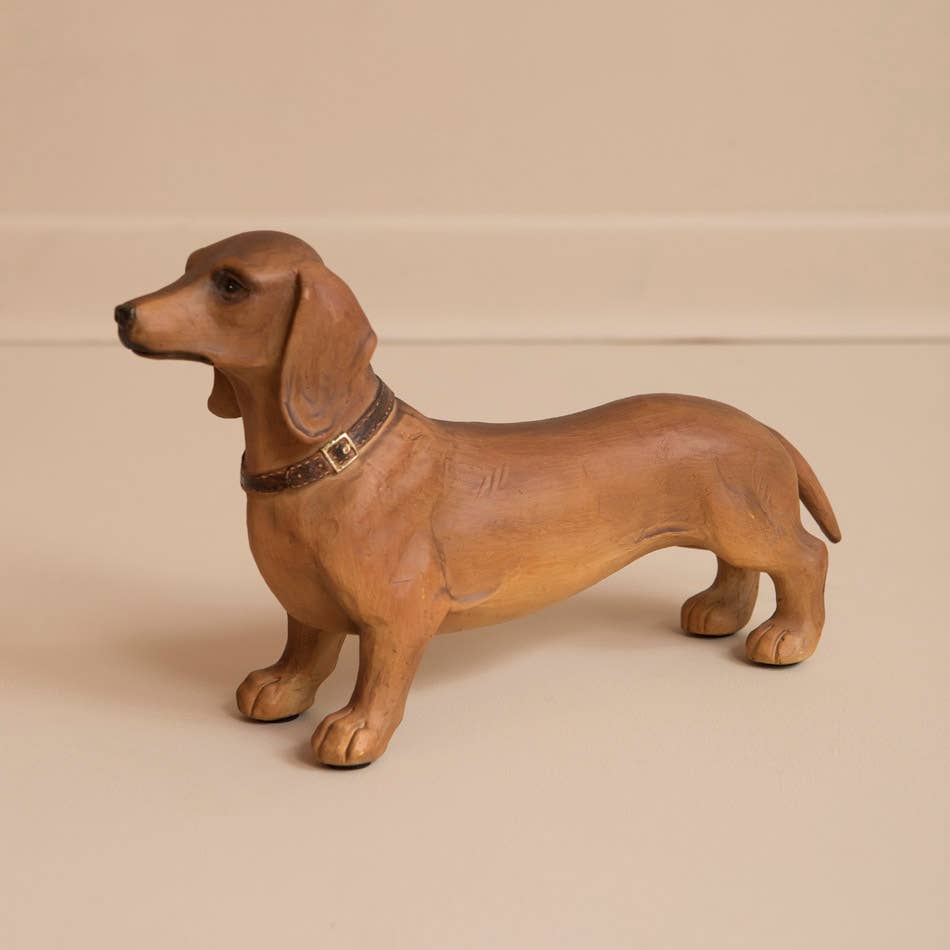 Hans, a Mahe Homeware resin dachshund sculpture