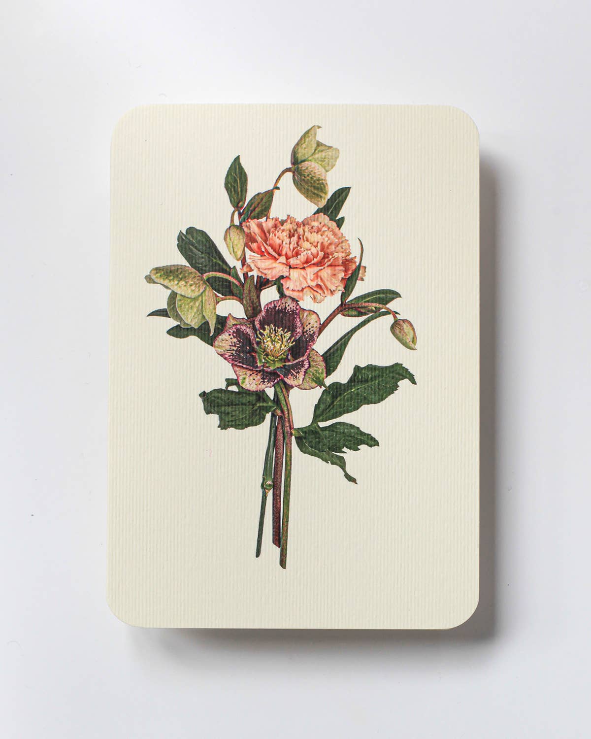 Posy of Hellebore & Carnation Greeting Card | Birthday Card