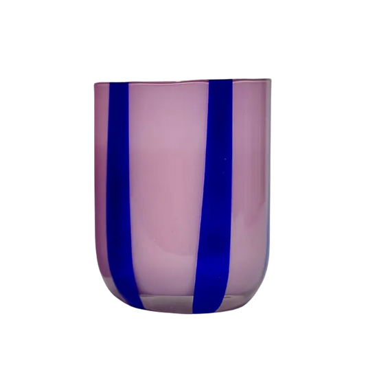Atina Glassware - Lilac & Navy