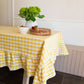 Yellow Ruffled Gingham Tablecloth
