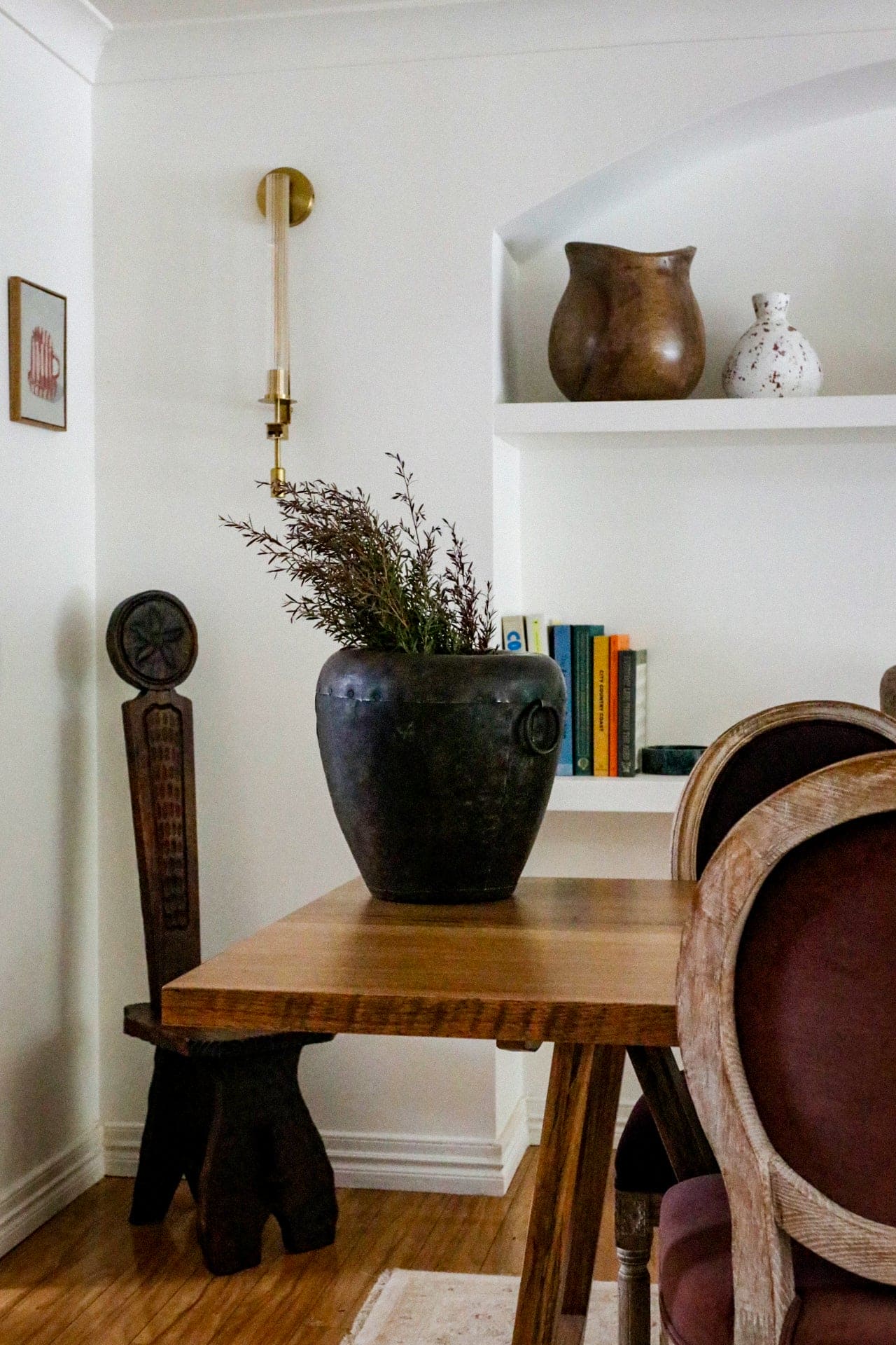 Aged Iron Pot with Ring Handles