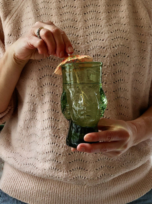 Angelo Glass/Vase Vert Fumé