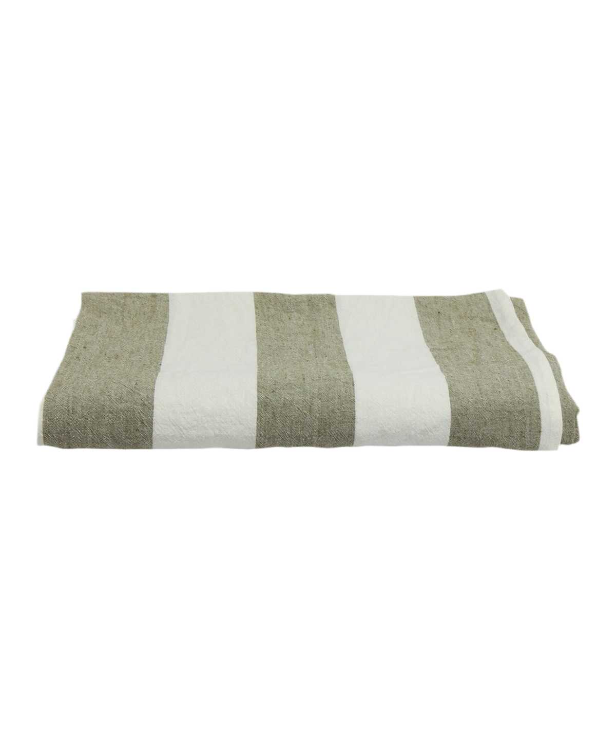 Striped Tablecloth Olive Large