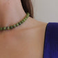 Peta Necklace - Emerald Green Beads