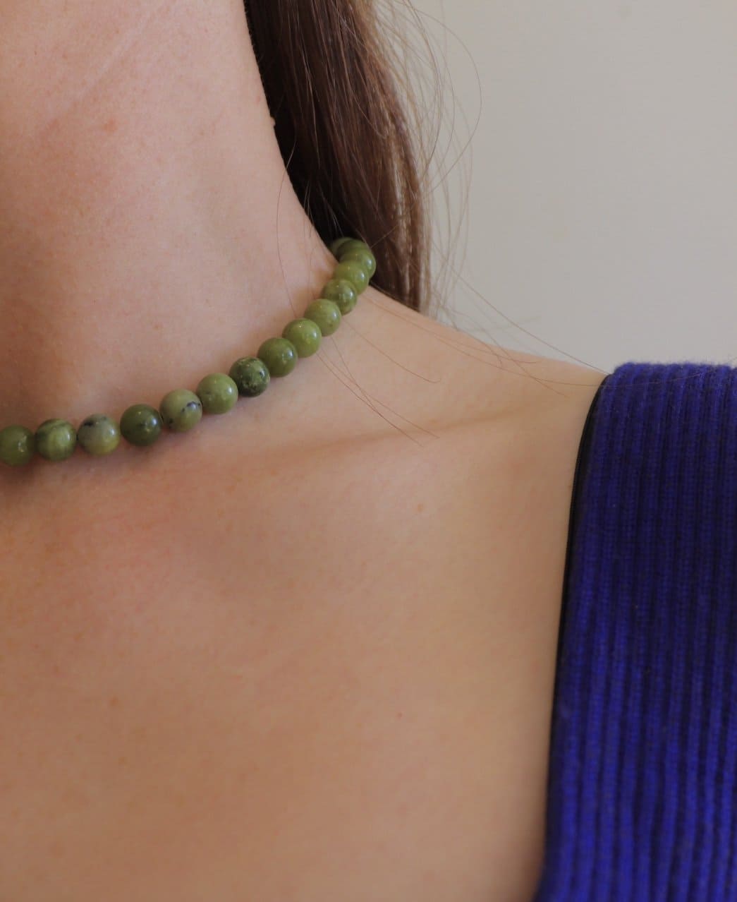 Peta Necklace - Emerald Green Beads