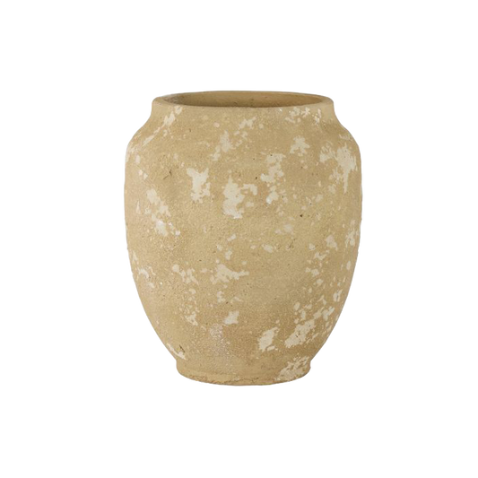 THAR CERAMIC VASE 32.5X37CM OCHRE