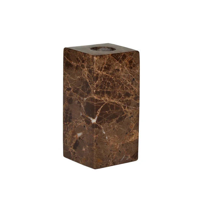 Savi Square Marble Candleholder High Choko