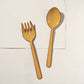 ALDER ENAMEL SALAD SERVERS - CHAI