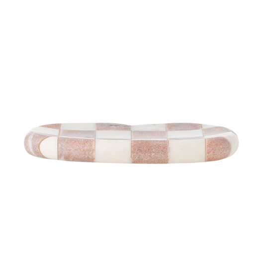 Petrea Tray, Rose, Marble