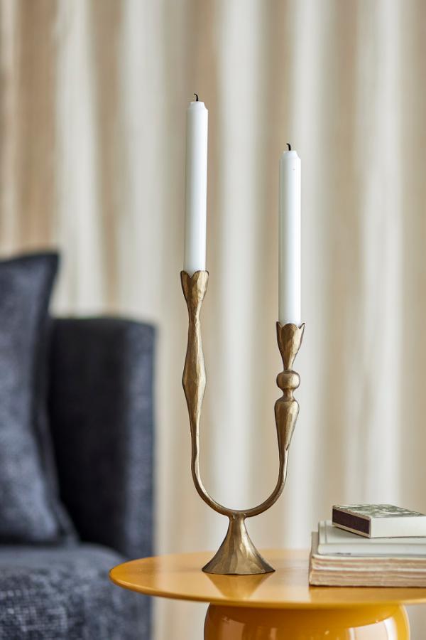 Vesc Candle Holder, Brass, Metal