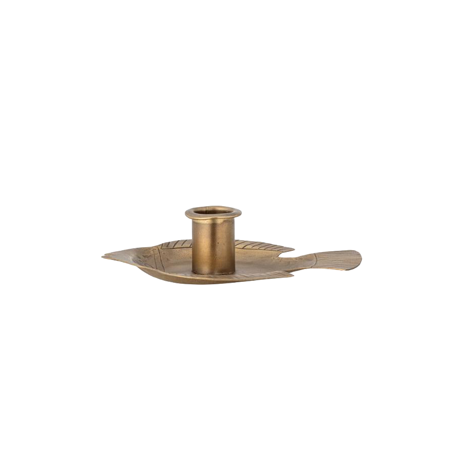 Fabius Candle Holder, Brass, Metal