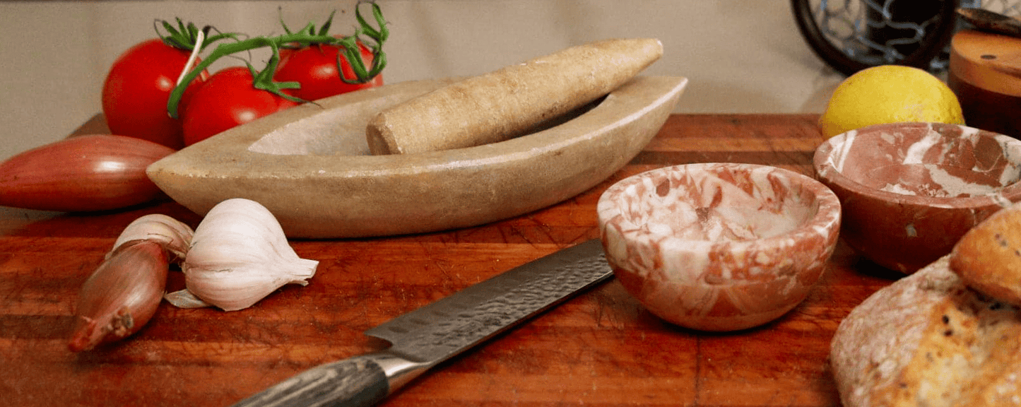 Indian Marble Mortar and Pestle