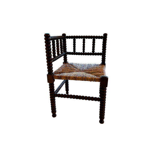 Late 19Th Century French Bobbin Corner Chair