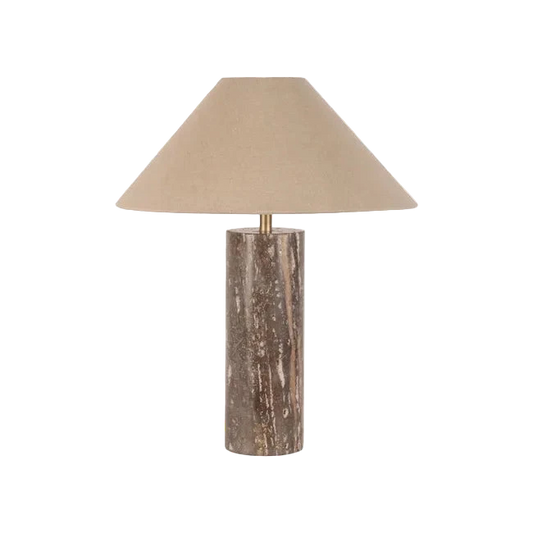 Easton Aurora Table Lamp Mocha Travertine - Latte