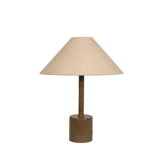 Easton Collins Table Lamp - Olive Green - Ecru