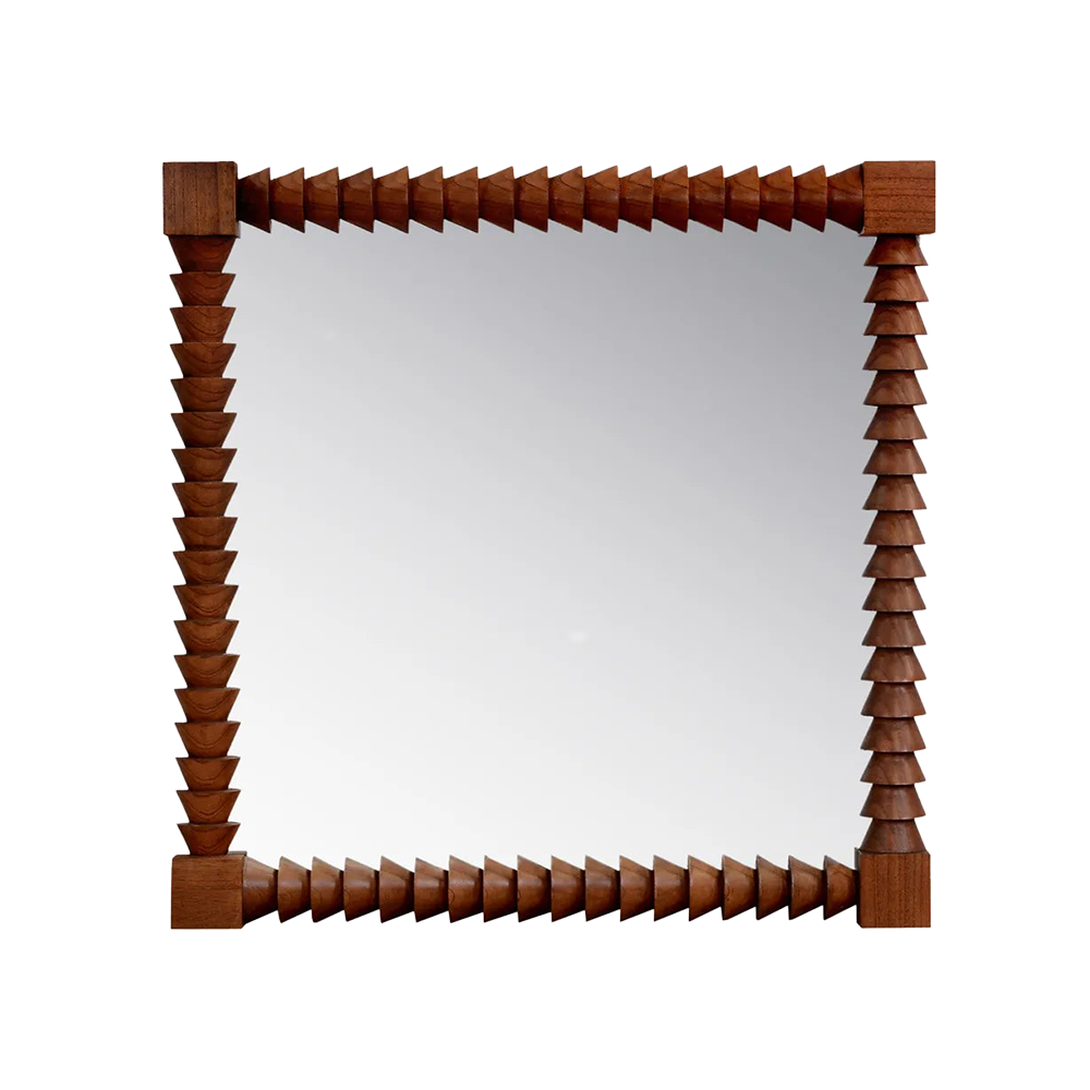 Trove Geo Mirror - Chestnut