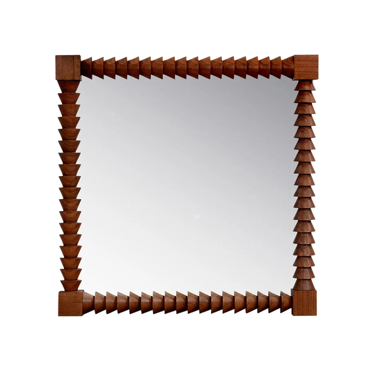 Trove Geo Mirror - Chestnut