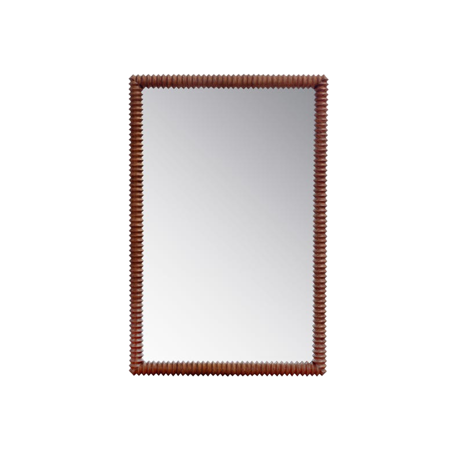 Trove Rib Mirror - Chestnut