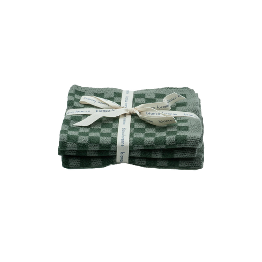 Chekka sage washcloths - set of three