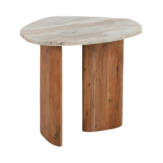 LARSON MARBLE/WOOD TABLE