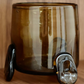 Hurricane Vase with 3 Feet Fumé