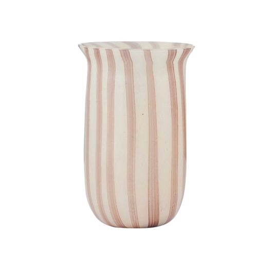 Claudia Glass Vase Ivory/Russet