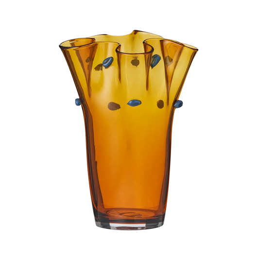 Ormond Glass Vase Amber/Blue