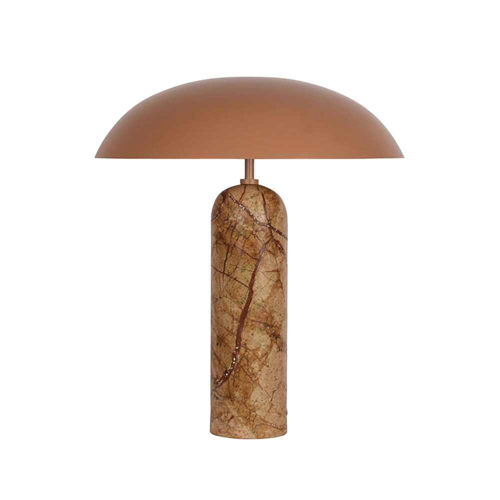 Easton Ellipse Table Lamp - Toffee - Tuscan Marble
