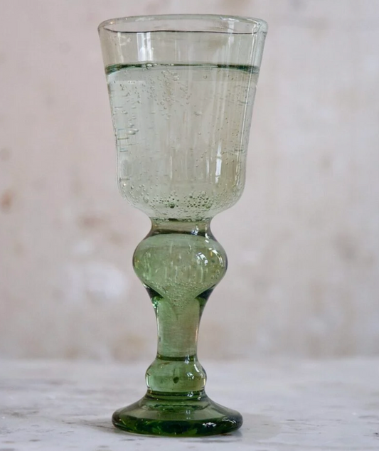 White Wine Glass Vert Fumé Set of Two