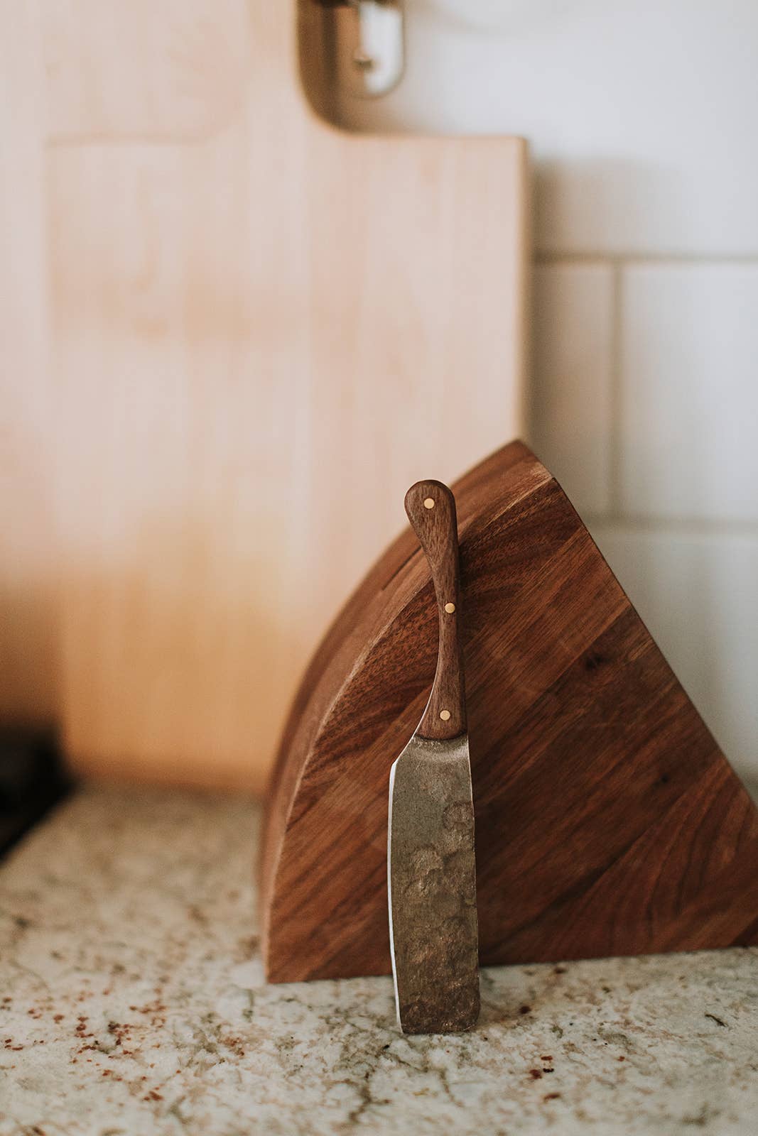 The Cheese Block with Hand-Forged Knife