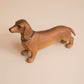 Hans resin dachshund sculpture, side view