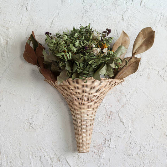Rattan Wall Vase Gina