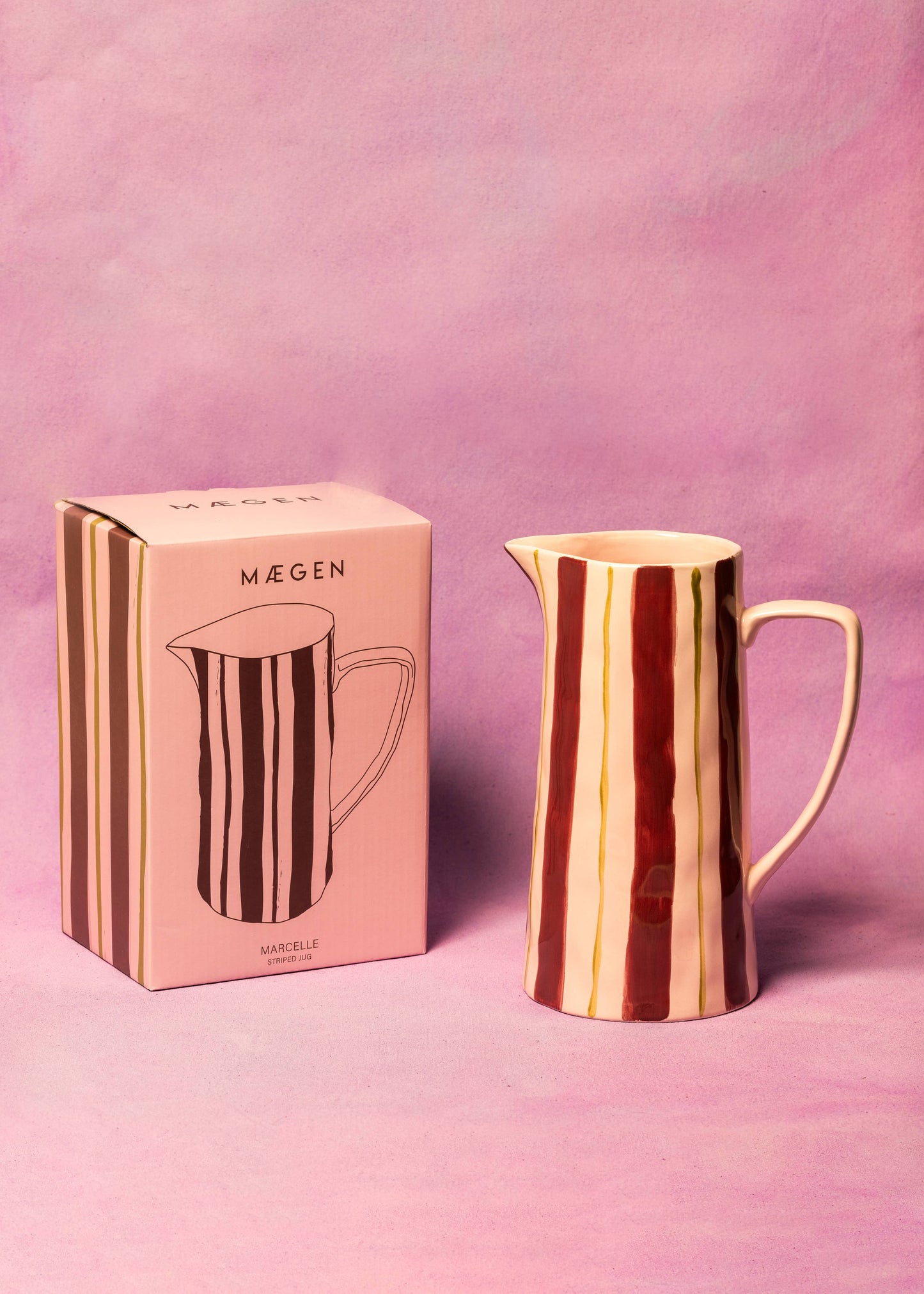 Pink/Burgundy Jug