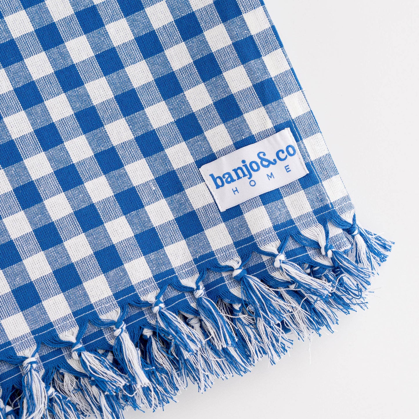 Blue Gingham Tablecloth
