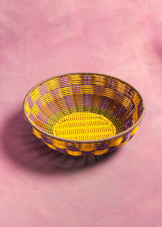 Maegen Woven Bowl - Yellow/Lilac