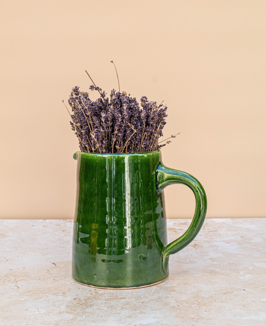 Tazekka Green Moroccan Ceramic Jug
