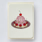 Rose Petal Cream Blancmange Greeting Card | Birthday Card