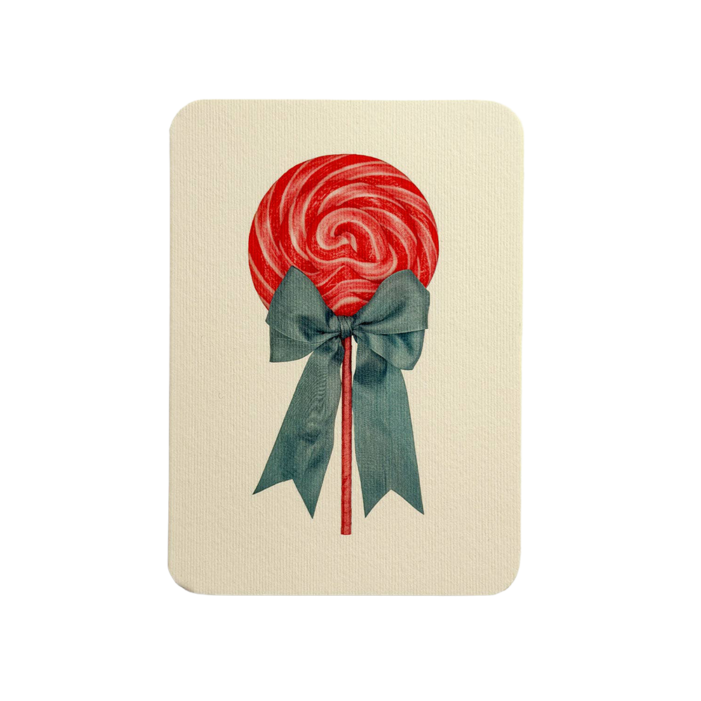 Candy Floss Ribboned Lollies Greeting Card | Birthday
