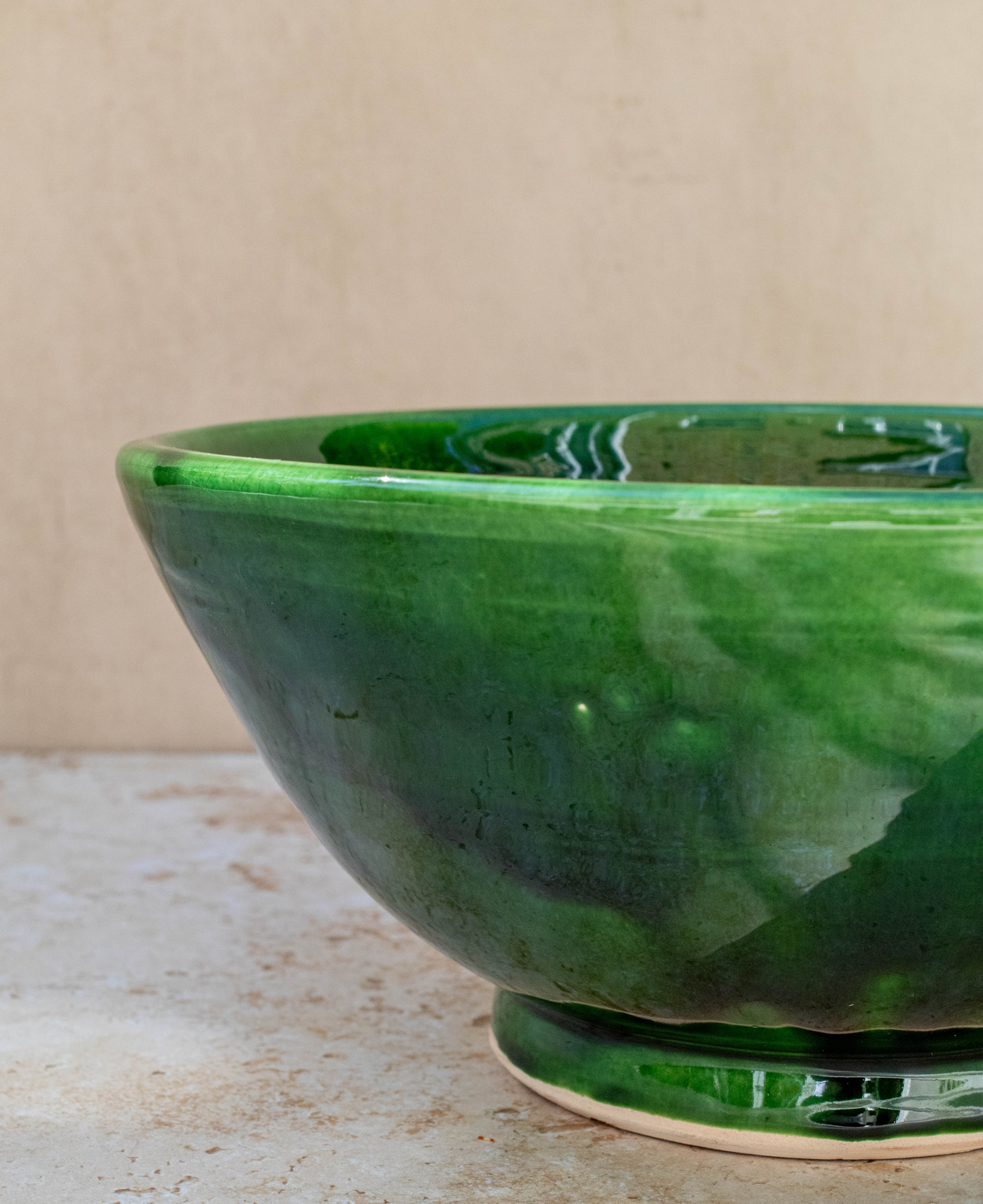 Tazekka Extra Large Green Moroccan Ceramic Bowl