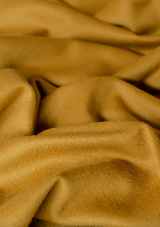 Lambswool Blanket in Mustard