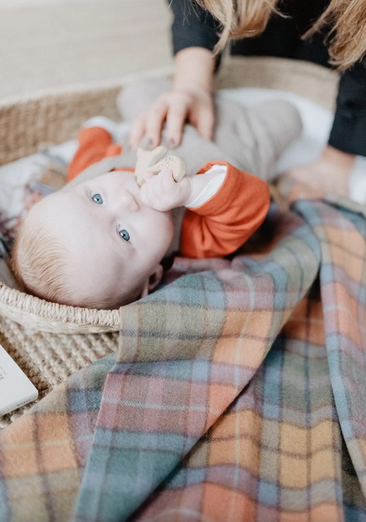Super Soft Lambswool Baby Blanket in Buchanan Antique Tartan