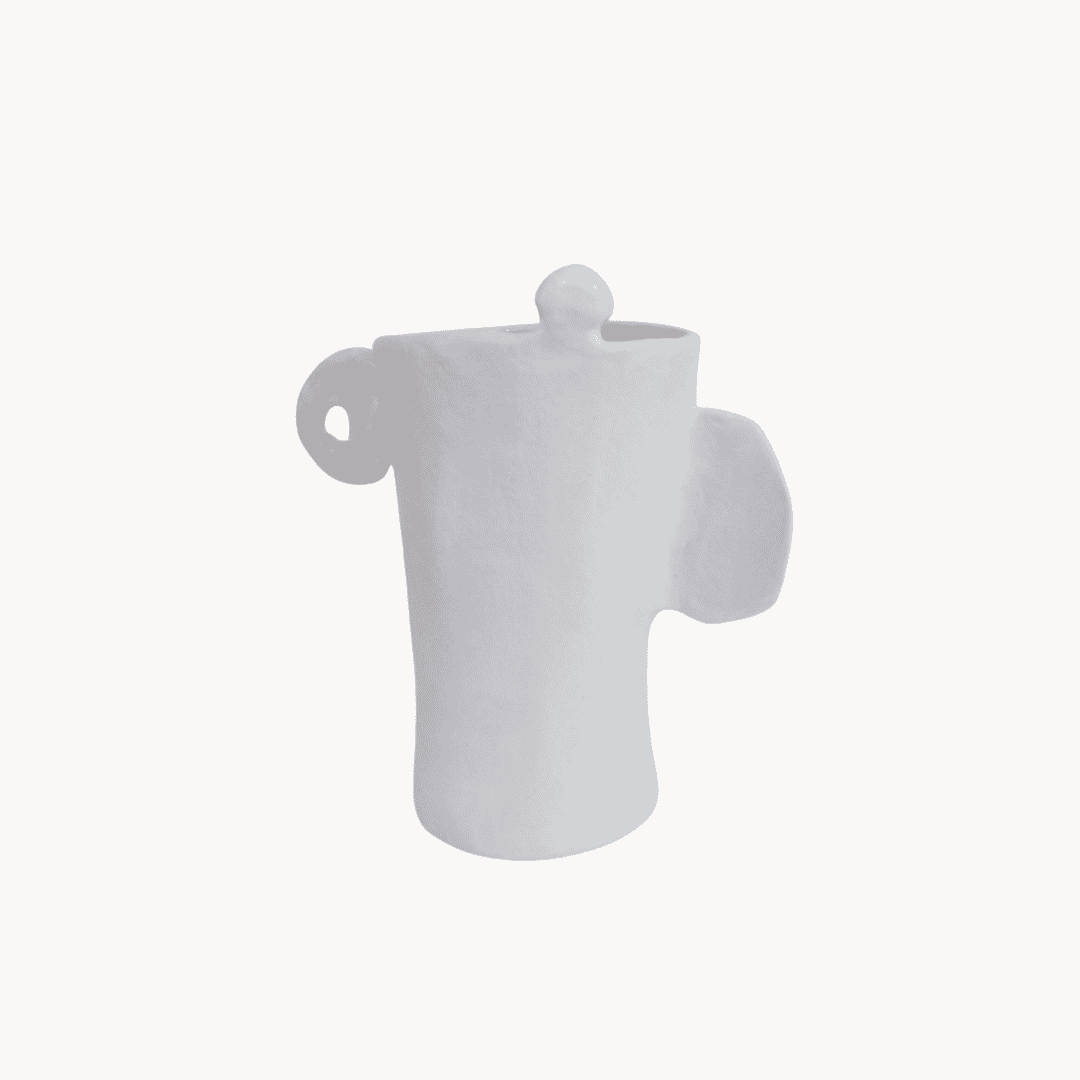 Organic Form Vase - Jude White