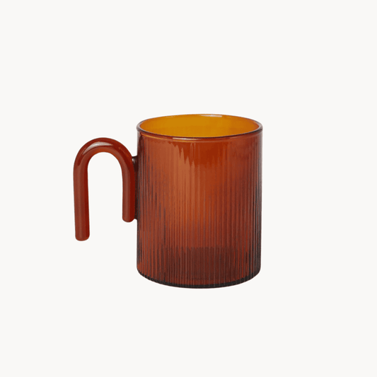 Archer Ribbed Glass Cup